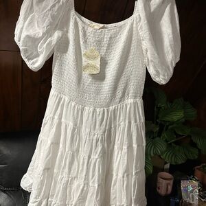 Altar'd State White Smocked Dress